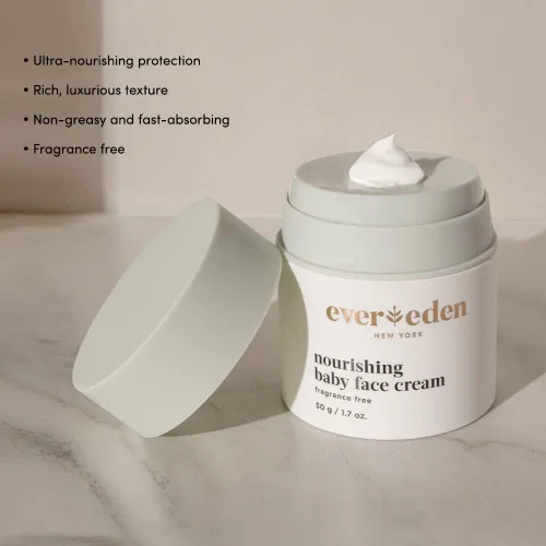 Vista 4 de Evereden Dry Relief DUO - Crema Facial (1.7oz) y Bálsamo Labial (0.13oz) - Paquete de Chapstick para Niños Pequeños y Crema para Bebés Limpio
