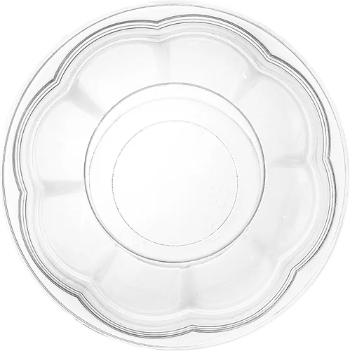 Vista 4 de Paquete de 50 cuencos de ensalada de plástico con tapas, recipiente desechable de 18 onzas para ensalada para el almuerzo, cuencos transparentes
