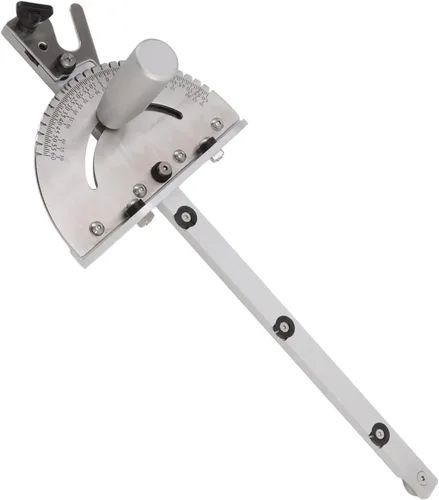 Vista 5 de Sanpyl Sierra de mesa ingletadora universal de aluminio de alta precisión con múltiples topes angulares, herramientas accesorios de bricolaje