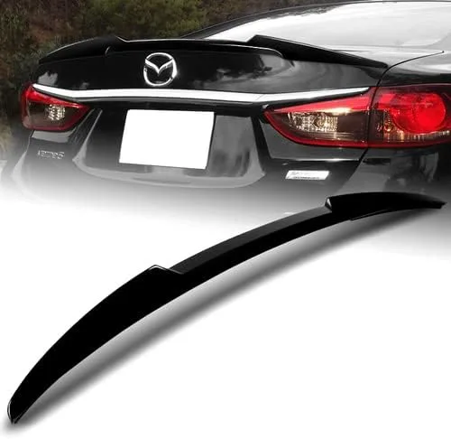 Vista 6 de W-Power - Alerón para tapa trasera de maletero de plástico ABS estilo V compatible con Mazda 6 2014-2017, 2015 2016 (negro mate)