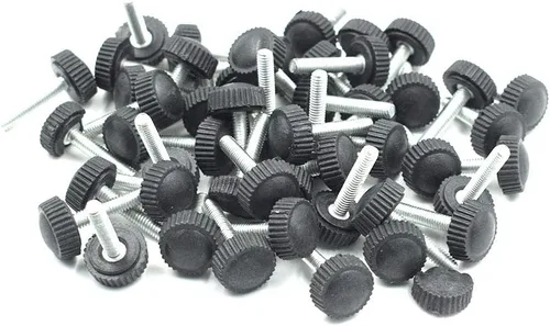 Vista 6 de Tornillo de pulgar moleteado roscado M4x8mm, 100 unidades para equipos mecánicos, instrumentos, aparatos, equipos de la industria farmacéutica