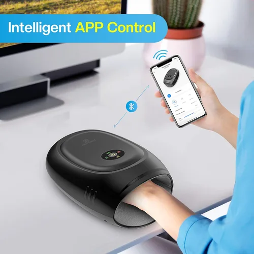 Vista 3 de COMFIER Masaje de manos con calor y compresión, control de aplicación, máquina masajeadora de manos para artristis, túnel carpiano, masajeador