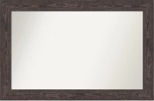 Vista 301 de Amanti Art Espejo personalizado, espejo de baño negro puente, espejo de pared o espejo de tocador de baño sobre el fregadero (26 x 26 pulgadas)
