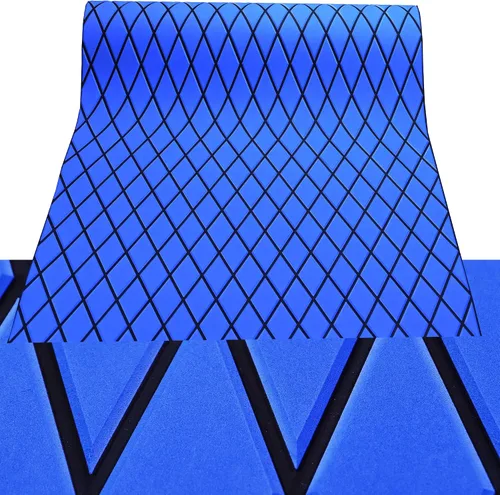 Vista 21 de 102.3" X 45.2" pulgadas, patrón de diamante, cubierta marina autoadhesiva, suelo de barco, cubierta de espuma EVA marina, antideslizante, para Gris