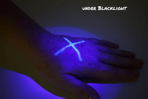 Vista 4 de Opticz Marcador UV multiuso de tinta azul invisible reactiva de luz negra