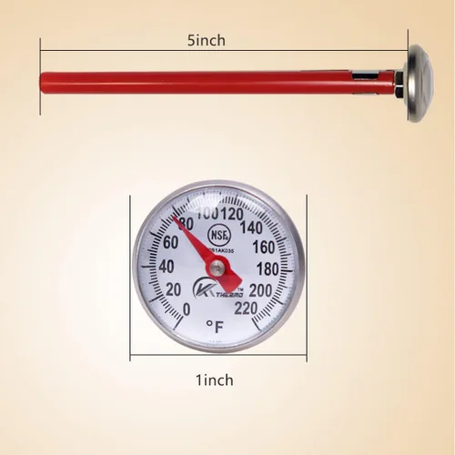 Vista 5 de KT THERMO Termómetro de Dial de 1 Pulgada de Lectura Instantánea, Mejor para Bebidas de Café, Espuma de Leche con Chocolate