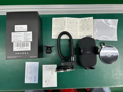 Vista 11 de OQTIQ Soporte para teléfono de automóvil de cuello de cisne de 13 pulgadas, soporte para parabrisas y tablero con ventosa fuerte, estabilizador