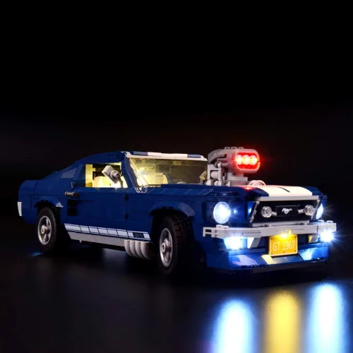 Vista 2 de BRIKSMAX Kit de iluminación LED para Ford Mustang, compatible con el modelo de bloques de construcción Lego 10265, no incluye el juego de Lego