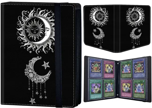 Vista 20 de Carpeta de tarjetas coleccionables de 4 bolsillos para 400 tarjetas, libro con banda elástica que se adapta a la mayoría de tarjetas de tamaño Flor