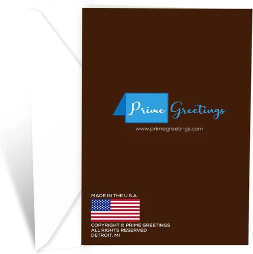 Vista 4 de Prime Greetings Tarjeta del día del padre para hermano, hecha en Estados Unidos, ecológica, tarjeta gruesa con sobre de primera calidad de 5 x 7.75