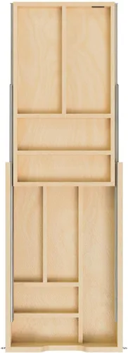 Vista 7 de REV-A-Shelf Sistema de cajones de repuesto de dos niveles con base de madera (sin toboganes)