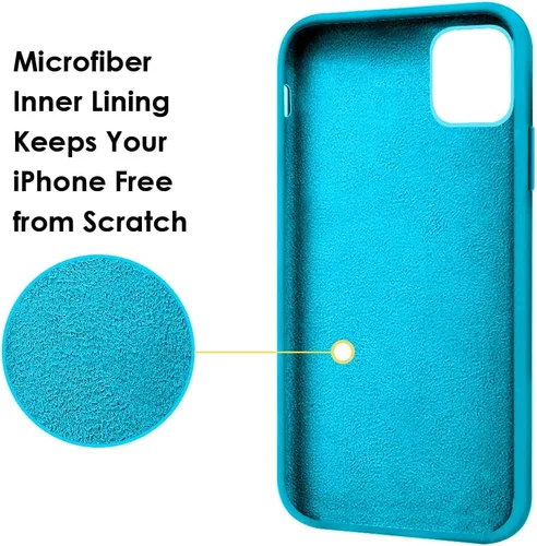 Vista 6 de MOCCA Funda compatible con iPhone 12 Pro Max de 6.7 pulgadas con soporte de anillo Forro de microfibra súper suave Funda protectora antiarañazos