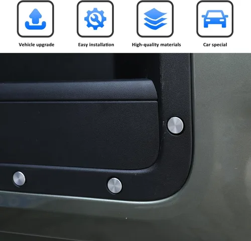 Vista 5 de Cubierta protectora de tornillo de puerta de aleación de aluminio para Land Rover Defender 110 130 2020-2022 accesorio interior de automóvil