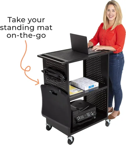 Vista 8 de Line Leader Stellar - Carrito AV Reimagina tu carrito de profesores con revolucionario revestimiento de tablero de clavijas y 12 ganchos móviles