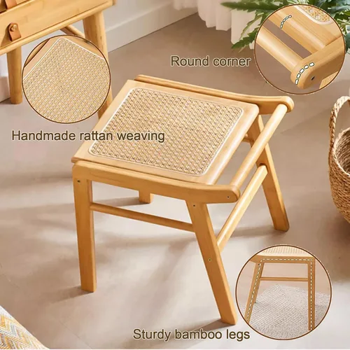 Vista 6 de Escritorio de maquillaje para dormitorio con espejo, tocador con 2 cajones, escritorio de tocador con silla de tocador, juego de tocador de Taburete
