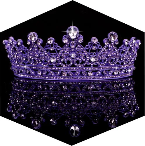 Vista 8 de TOBATOBA - Tiaras y coronas para mujer; tiara nupcial de cristal para novia; corona de reina princesa real; tocados de quinceañera para 15 años