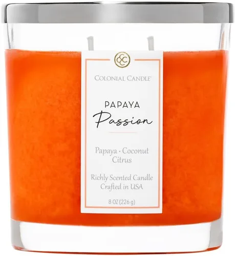 Vista 27 de Colonial Candle Vela perfumada de vainilla ámbar, velas altamente perfumadas para el hogar, vela de cera moteada, 2 mechas, 8 onzas, fabricada