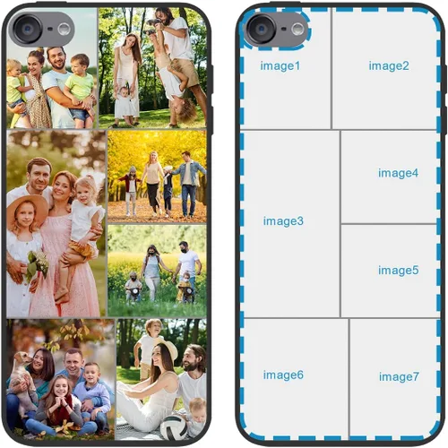 Vista 11 de Funda de teléfono personalizada para iPod Touch 5/6/7, funda personalizada de fotos de collage de múltiples imágenes, resistente a los arañazos, a