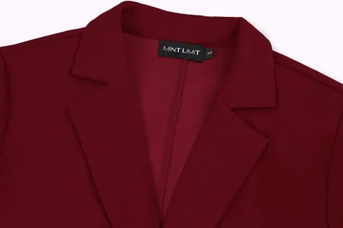 Vista 7 de MINTLIMIT Blazer de manga 34 para mujer, blazer de oficina con un botón y bolsillos