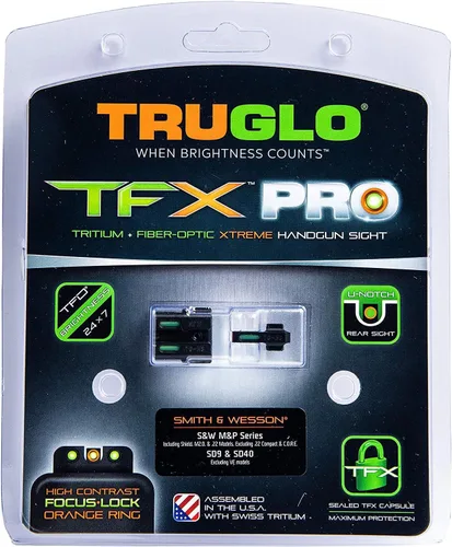 Vista 6 de Truglo TFX PRO - Mira de pistola, tritio brillante a prueba de golpes y vista nocturna de fibra óptica para pistolas, compacta, duradera y sin