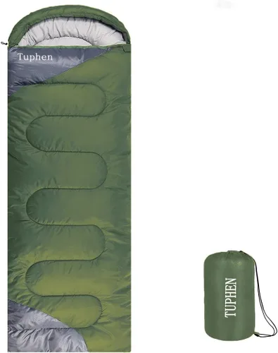 Vista 8 de tuphen - Sacos de dormir para adultos, niños, niñas, mochileros, senderismo, camping, forro de microfibra, clima frío y cálido, 4 estaciones, uso