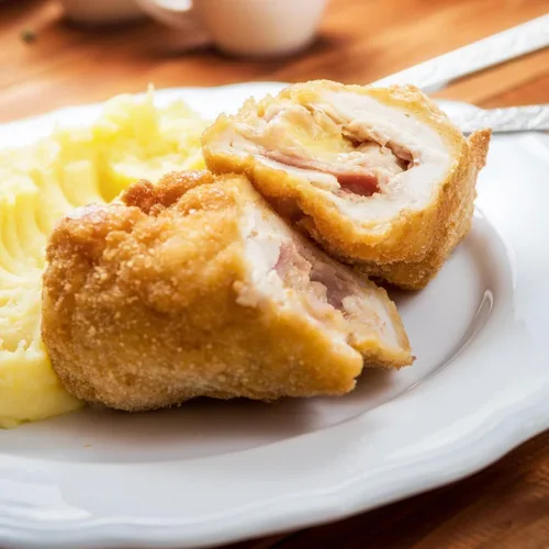 Vista 5 de Today Gourmet Foods of NC -Pechugas de pollo deshuesadas sin hueso Cordon Bleu de estilo casero sin cocer 12-7oz Porciones