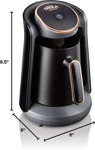 Vista 10 de Arzum Okka Minio - Máquina de café turco/griego automática, 120V UL EE. UU., 4 tazas, Negro/Oro