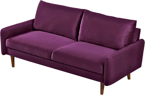 Vista 5 de Container Furniture Direct Kent - Sofá de terciopelo para salas de estar modernas y espacios compactos, cómodo sofá de 3 plazas, muebles de estudio