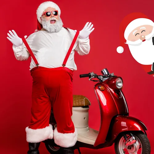 Vista 6 de Accesorio para el vientre de Papá Noel, accesorio de disfraz de Papá Noel para fiesta de Navidad, rojo