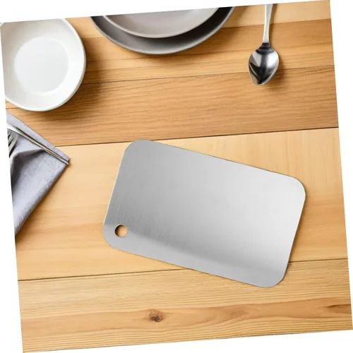 Vista 7 de Tabla de cortar de doble cara 3pcs acero inoxidable para cocina