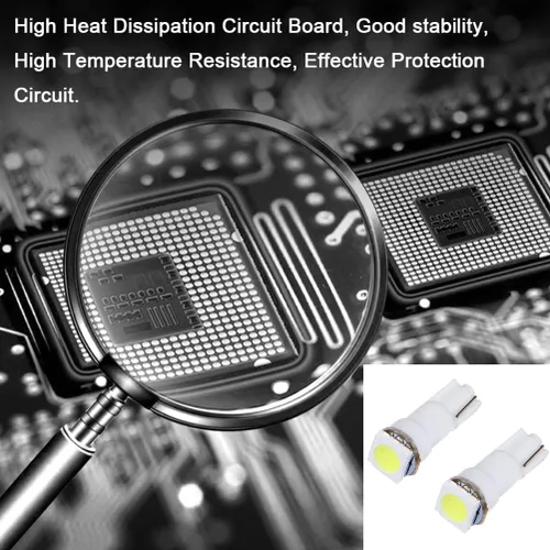 Vista 5 de cciyu 20 unidades Xenon blanco auto T5 cuña 17 37 70 5050 1SMD conjunto de paneles LED, lámpara Dash, focos con tomas torcidas.