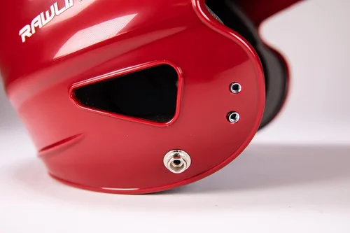 Vista 2 de Rawlings Casco de bateo COOLFLO Opción de máscara facial Escarlata