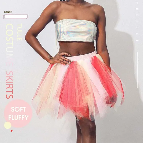 Vista 3 de TWINKLEDE Falda tutú de tul para mujer, tutú de burbujas de los años 50, falda de ballet Vantage, disfraz de festival, tutú para mujeres y niñas
