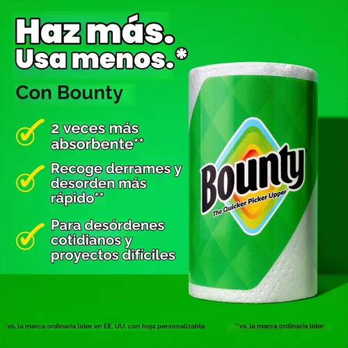 Vista 2 de Bounty Select-A-Size - Toallas de papel, impresiones, 2 rollos triples = 6 rollos regulares Prints
