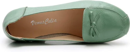 Vista 5 de VenusCelia Women's Bowknot Wide Flat Shoe