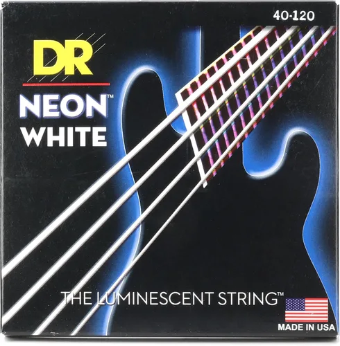 Vista 30 de DR Strings NEON - Cuerdas para bajo eléctrico, 0.045-.105, medianas, color rojo