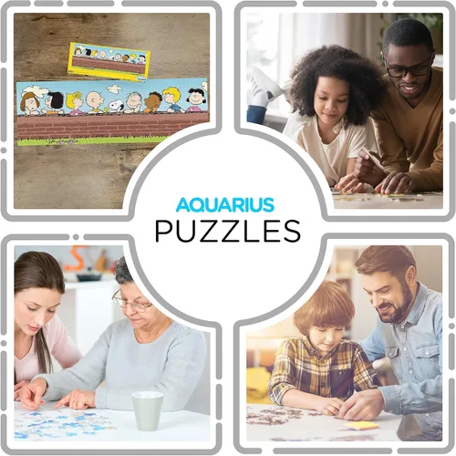 Vista 4 de AQUARIUS Peanuts Puzzle (rompecabezas delgado de 1000 piezas) – Mercancía y coleccionables de cacahuetes con licencia oficial – sin deslumbramiento