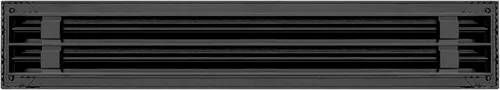 Vista 2 de BUILDMART - Difusor de ranura lineal de 24" - (2 ranuras) doble ranura - Ventilación de aire decorativa negra - Cubierta de ventilación de CA