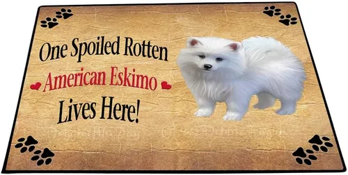 Vista 20 de Doggie of the Day American Eskimo Dogs Floor Mat - 4th of July Independence Day - Best Dog Doormat - Protector Decor - Unique Portrait Art - Premium
