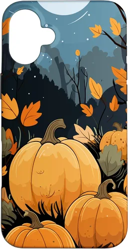 Vista 23 de Pumpkin Fall & Autumn Leaves, Fall Color Theme, Pumpkins Case for iPhone 16
