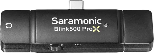 Vista 2 de Saramonic Blink 500 Prox RXUC - Receptor inalámbrico de micrófono Lavalier USB-C para Blink 500 Prox TX - Micrófono inalámbrico dual para podcast