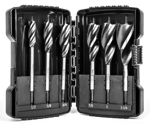 Vista 2 de WEN DB613A - Juego de brocas de taladro triflute de 6 piezas con estuche de transporte