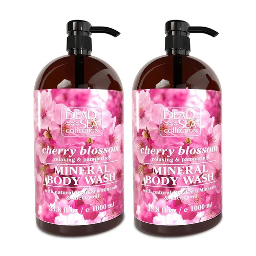 Vista 14 de Dead Sea Collection Gel de baño Almond Vanilla para mujeres y hombres, con minerales puros del mar muerto y aceite de almendras dulces, limpia e