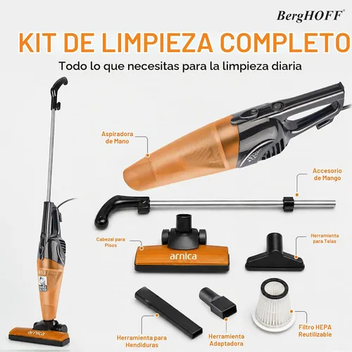 Vista 9 de Berghoff Merlin - Aspiradora con cable todo en uno, con herramientas, color naranja