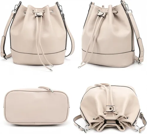 Vista 3 de AFKOMST Bolsos y monederos para mujer con cordón y bolsos de hombro con 2 correas desmontables