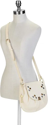 Vista 3 de Fossil Bolso bandolera Gigi de cuero con solapa para mujer