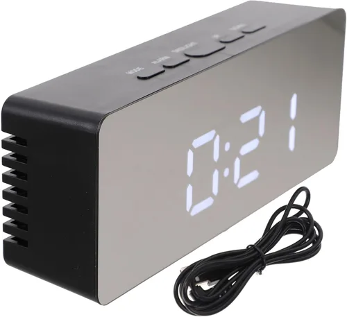 Vista 2 de Garneck Reloj despertador digital silencioso reloj despertador digital con pantalla LED, reloj de escritorio para el hogar, oficina, dormitorio