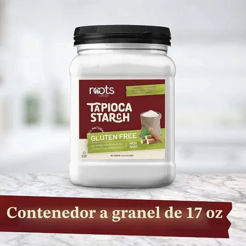 Vista 6 de Roots Circle Almidón de Tapioca Totalmente Natural Harina sin GMO y sin Gluten con Sin Conservantes Kosher para Pésaj Espesante para Sopas