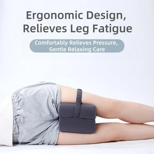 Vista 2 de Almohada de rodilla para personas que duermen de lado, almohada de piernas para dormir de lado con correa, almohada de espuma viscoelástica