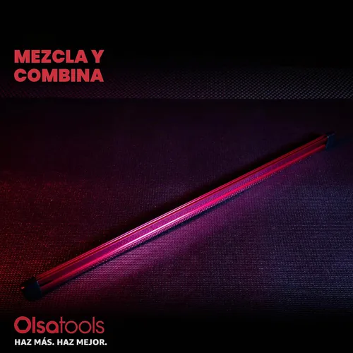 Vista 4 de Olsa Tools Riel organizador de enchufes de aluminio - Soporte de riel de enchufes de alta calidad sin clips - Rojo - Grado profesional - Parte 1134
